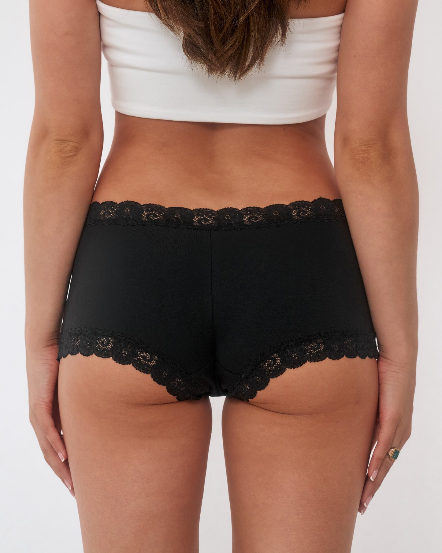 Boy Short Baddies | Organic Cotton and Lace Lingerie